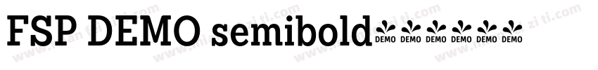 FSP DEMO semibold字体转换